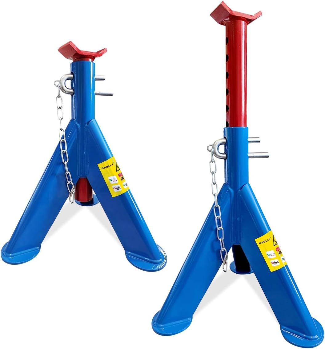 Jack Stands 6 Ton (13000 LBs) Lifting Car Stand with Security Locking Pins, Fit Use for Trucks, RV, Cars Automotive Sedans, SUV, MPV, 2 Packs