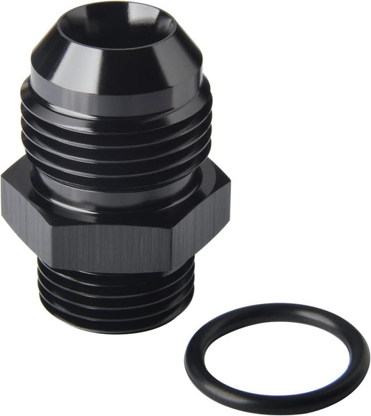 10AN Male Flare to 6AN ORB O-ring Boss Fuel Pump Rail Adapter Fitting Aluminum Black