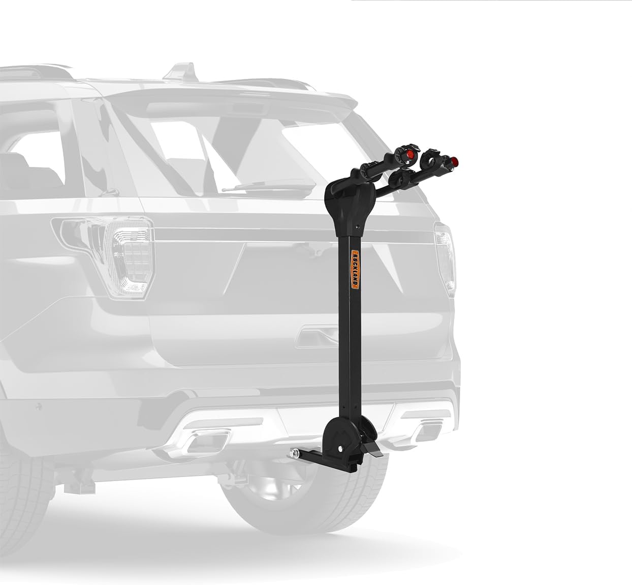 Rockland Foldable 2-Bike Rack, 80 lbs Capacity, Hitch Mount Bike Rack with Adjustable Pedal, Bike Carrier Rack for 1.25" and 2" Receiver for Cars SUVs Vans RVs