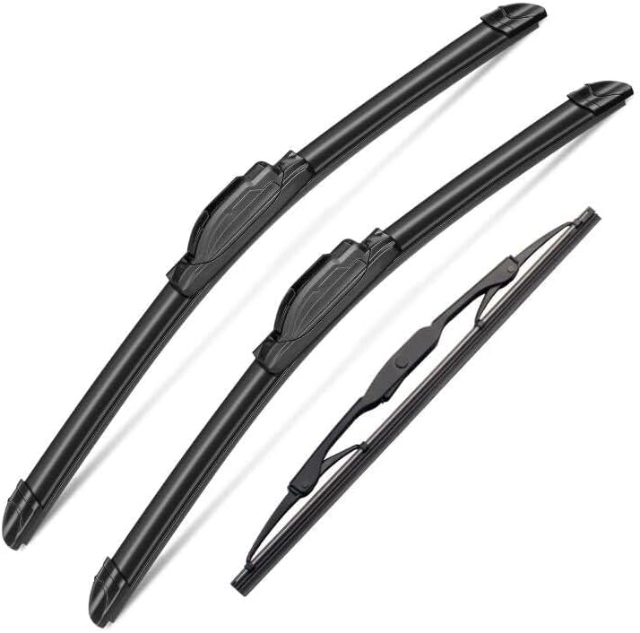 3 Wipers Set for Chrysler Town & Country 2008-2016, Dodge Grand Caravan 2008-2019, Windshield Wiper Blades Original Equipment Replacement Front and Rear- 26"/20"/16T" (Pack of 3) J- HOOK