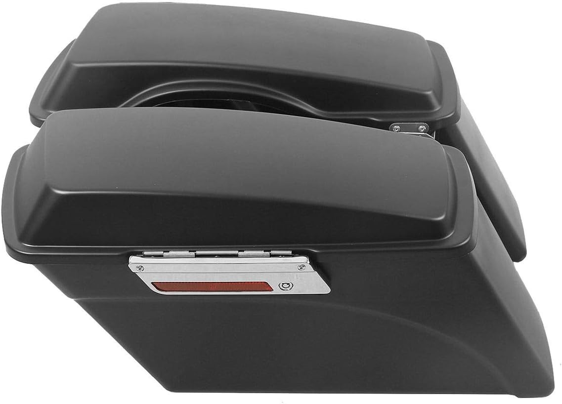 XFMT Hard Saddlebags Saddle Bag & Conversion Brackets For Harley Softail FatBoy 86-13