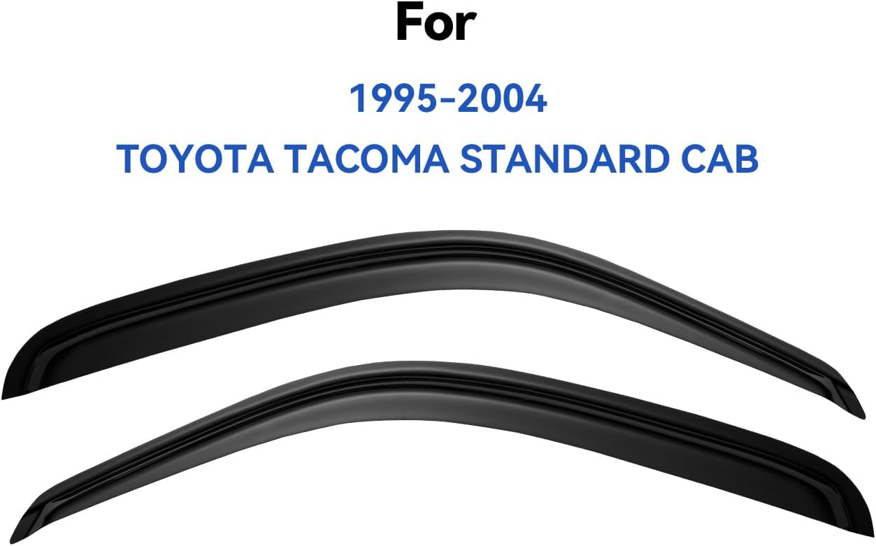 Window Visors Rain Guards for 1995-2004 Toyota Tacoma Regular Cab, Out-Channel Window Vent Wind Deflectors Visors Shades for 95-04 Tacoma Standard/Access Cab, 2PCS