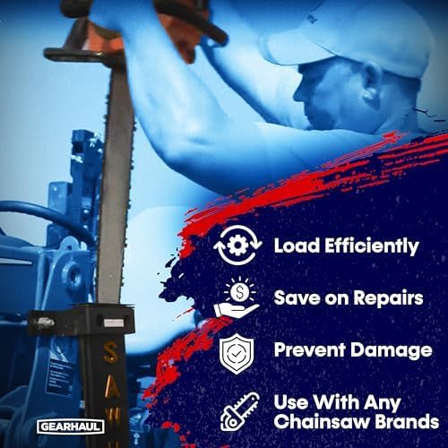 SawHaul Universal Tractor Chainsaw Holder - Made in Kansas USA - Fixed Mount Chainsaw Carrier (20" Black) Compatible w/All Brands