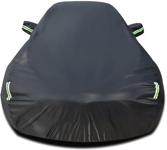 Waterproof Car Cover Compatible with Tesla Model 3 | Premium All-Weather Cover with Cotton Lining | Custom Rain Sun Snow Covers for Indoor/Outdoor All-Season Protection