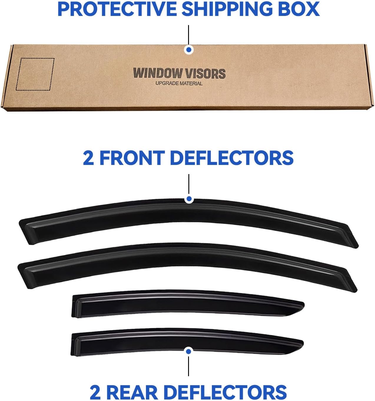 Window Visors Rain Guards Shield for 2007-2012 Nissan Versa Hatchback, Out-Channel Window Vent Wind Deflectors Visors Shades for 07-11 Nissan Versa Sedan