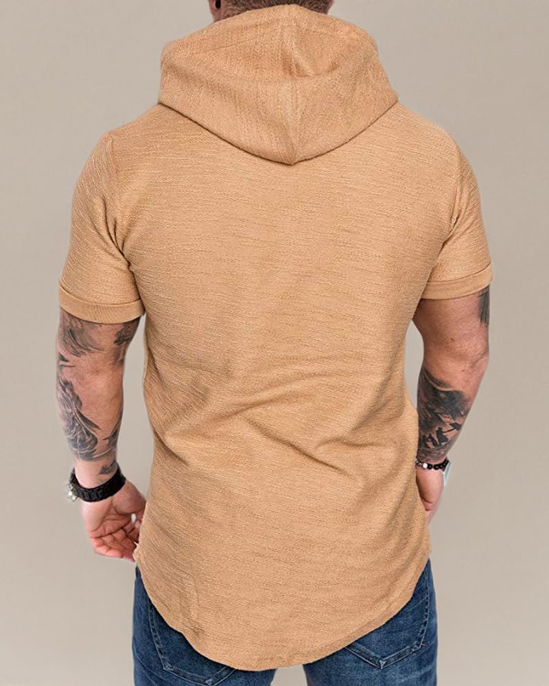 Lexiart Mens Fashion Athletic Hoodies Sport Sweatshirt Solid Color Fleece Pullover