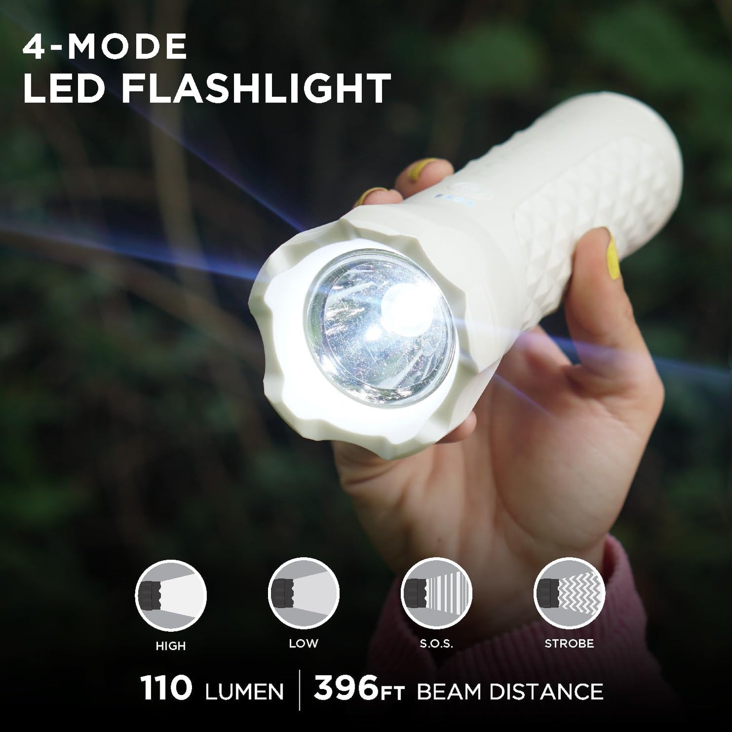 BoostHero Portable Car Battery Jump Starter, 6,000mAh Power Bank, LED Flashlight, with Smart Jumper Cables for up to 6.0L Gas/4.0L Diesel Engines (White)