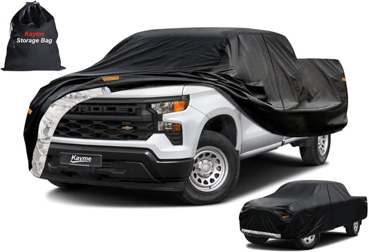 Kayme Truck Cover Custom Fit Chevy Silverado 1500(1998-2006) Extended Cab SB. Full Exterior Heavy Duty Outdoor Pickup Truck Car Cover Waterproof All Weather.Car Tarp for Wind Sun Dust Protection.
