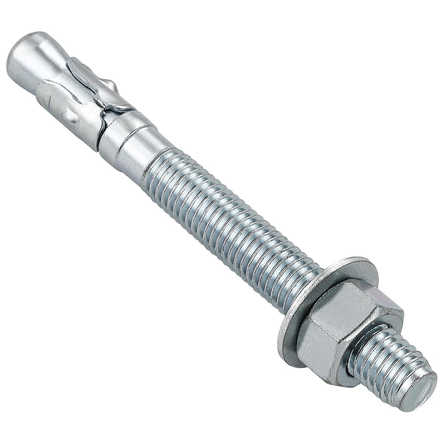 3/8x5 50Pcs Inch Standard Fasteners for Heavy-Duty Zinc Wedge Anchors for Cement and Concrete