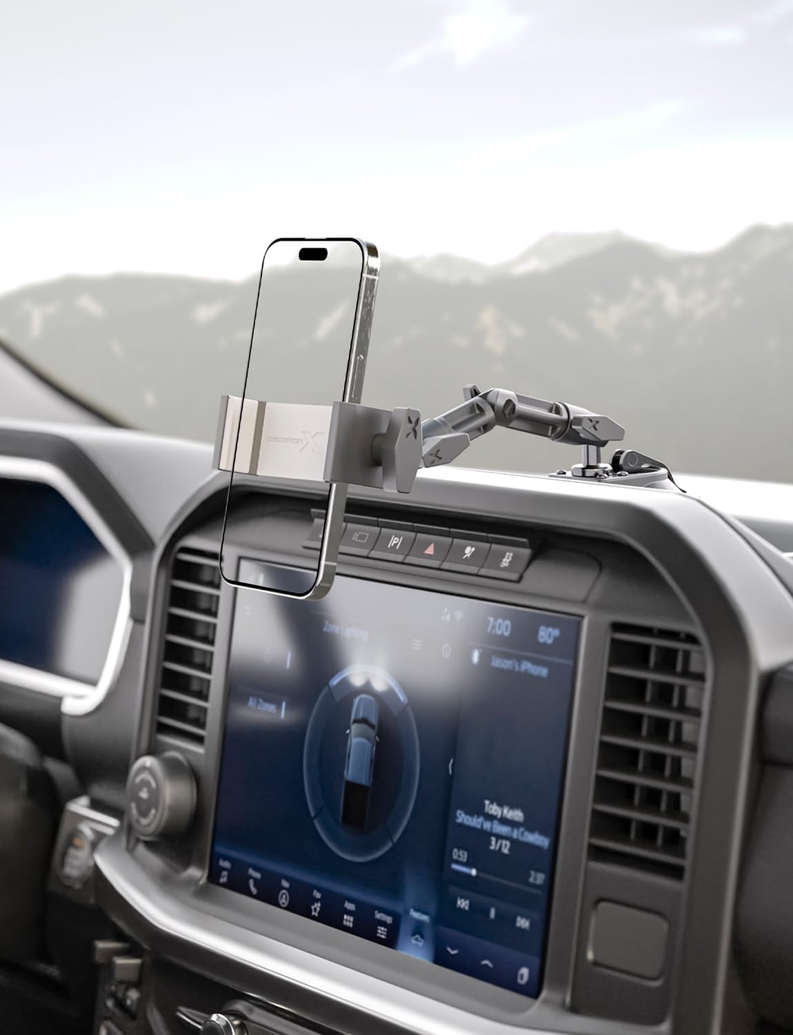 Bracketron HD Phone Dock PRO Dash and Window Metal Clamp Mount, Phone Holder for Car, Universal Phone Mount for Phones up to 3.5 Inches Wide