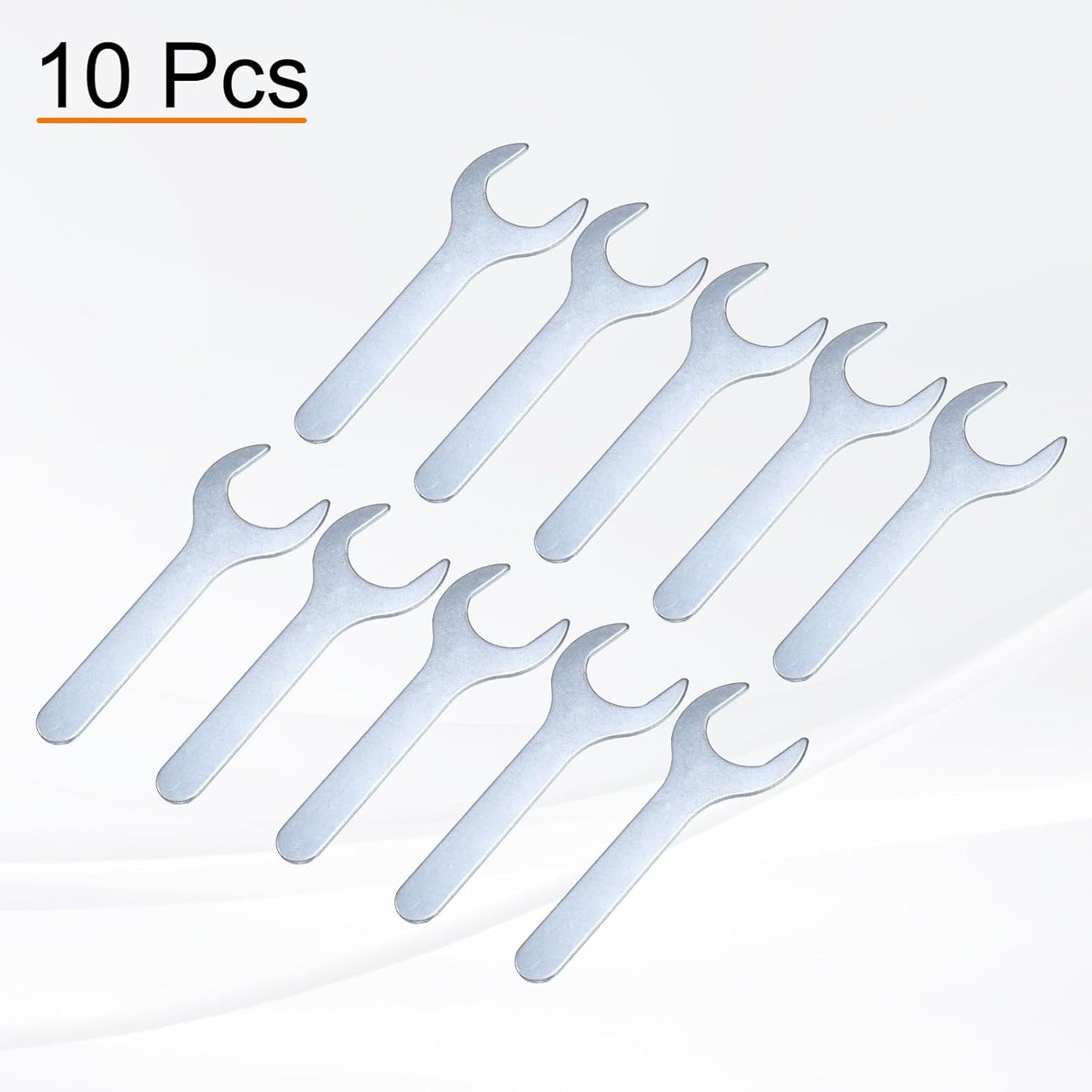 HARFINGTON 10pcs Small Open End Wrench 30x138x2.2mm Metric U-Shaped Single Open Ended Spanner Super Thin Flat Head Galvanizing Wrench for Automotive Repair Furniture Assembly