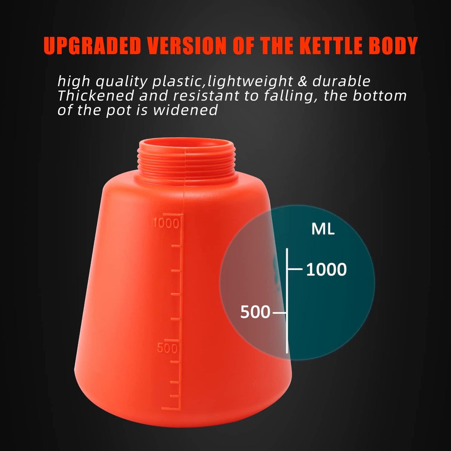 SPTA High Pressure Car Cleaning Gun, Cleaning Gun, Car Interior Washing Kit, Detailing Wash Gun with Metal Spinner for Seat Carpet Roof Dashboard, Essential Car Detailing Kit, 1L Bottle