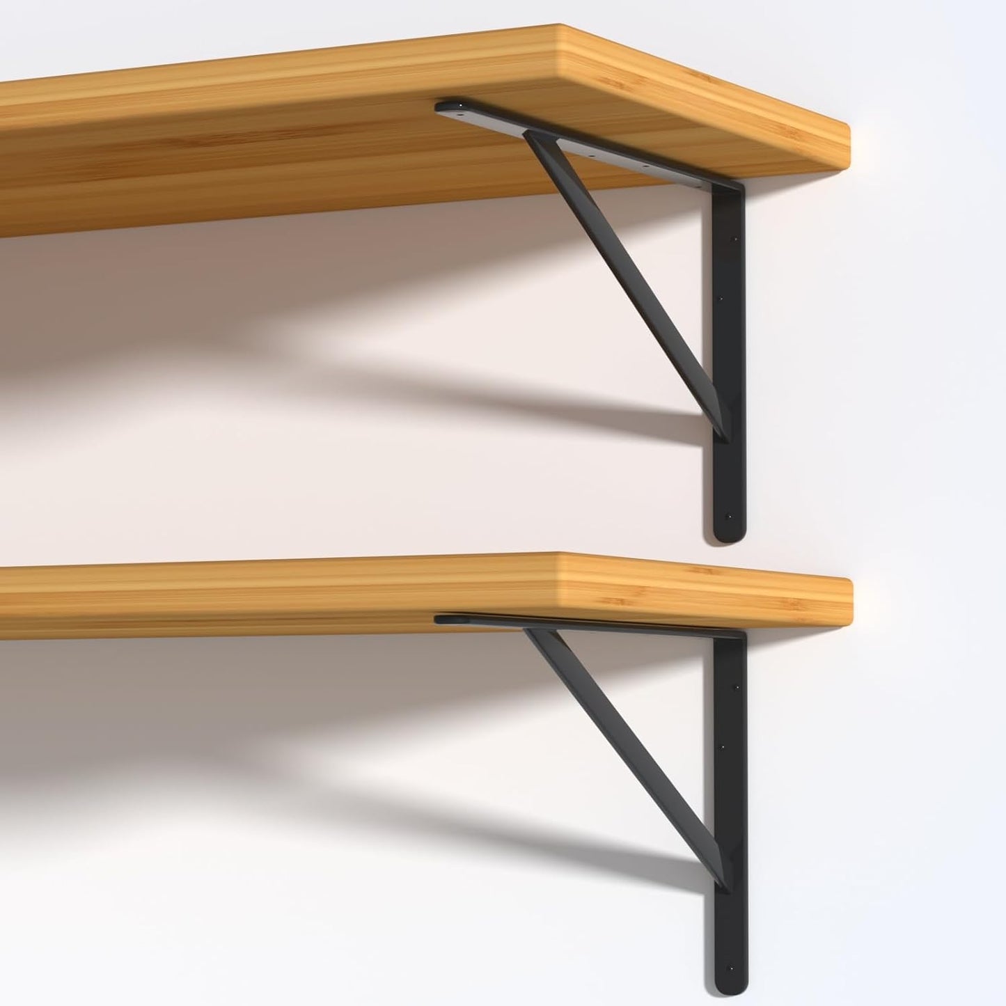 20 Pack L10 x H 8" Black Heavy Duty Shelf Brackets with Screws Metal Shelf Brackets Shelf Support Angle Brackets for Shelves L Brackets Heavy Duty Floating Shelf Brackets