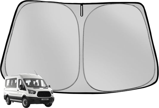 Windshield Sun Shade for 2015-2025 Ford Transit Wagon XL,Wagon XLT,Connect Van XL Foldable Sun Sunshade for Car Front Window Automotive Interior Protector Custom Fit Accessories