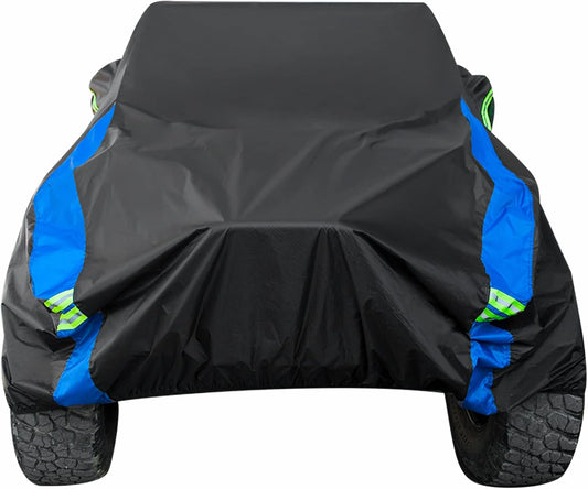 Avecrew for Jeep Wrangler Cover Waterproof 2 Door, All Weather for Jeep Rain Cover for Automobiles, Outdoor Full Exterior for Jeep Covers Fits JK JL TJ YJ CJ