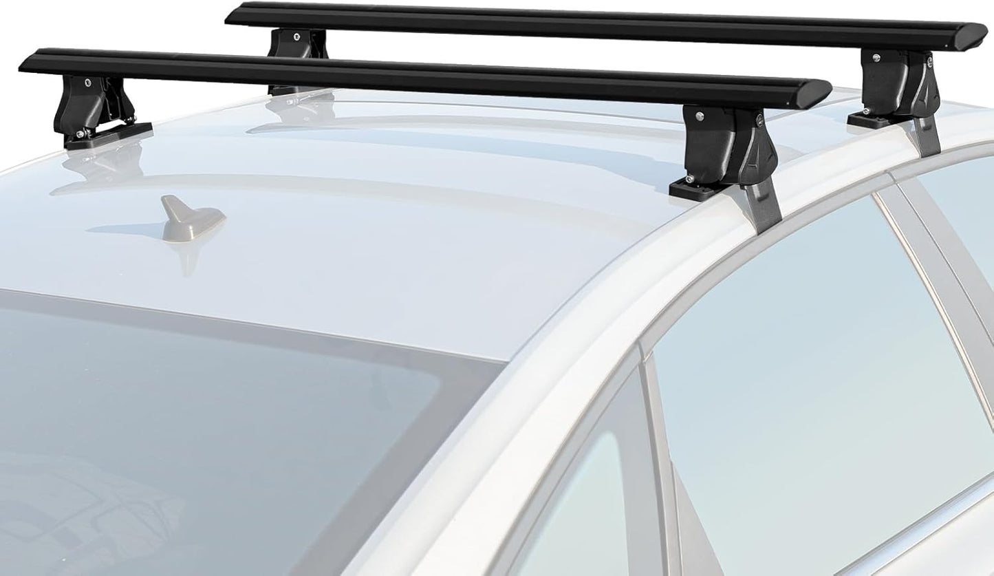 51" Roof Rack Cross Bars,Adjustable Universal Roof Rack,Aluminum Locking Crossbars Fit for Car SUV Without Any Types of Side Rails