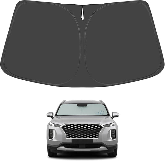 Proadsy for Hyundai Palisade 2020-2025 Windshield Sun Shade 4-Layer Foldable Front Sunshade Protector Sun Visor Blocks UV Rays Keep Car Cooler