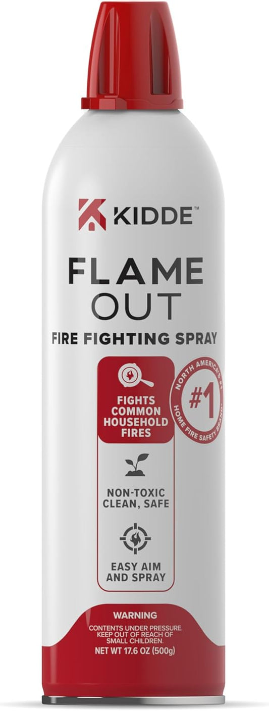 Kidde Flame Out Fire Fighting Spray, 17.6 oz, for Home Use, Kitchens, Dorms, Apartments