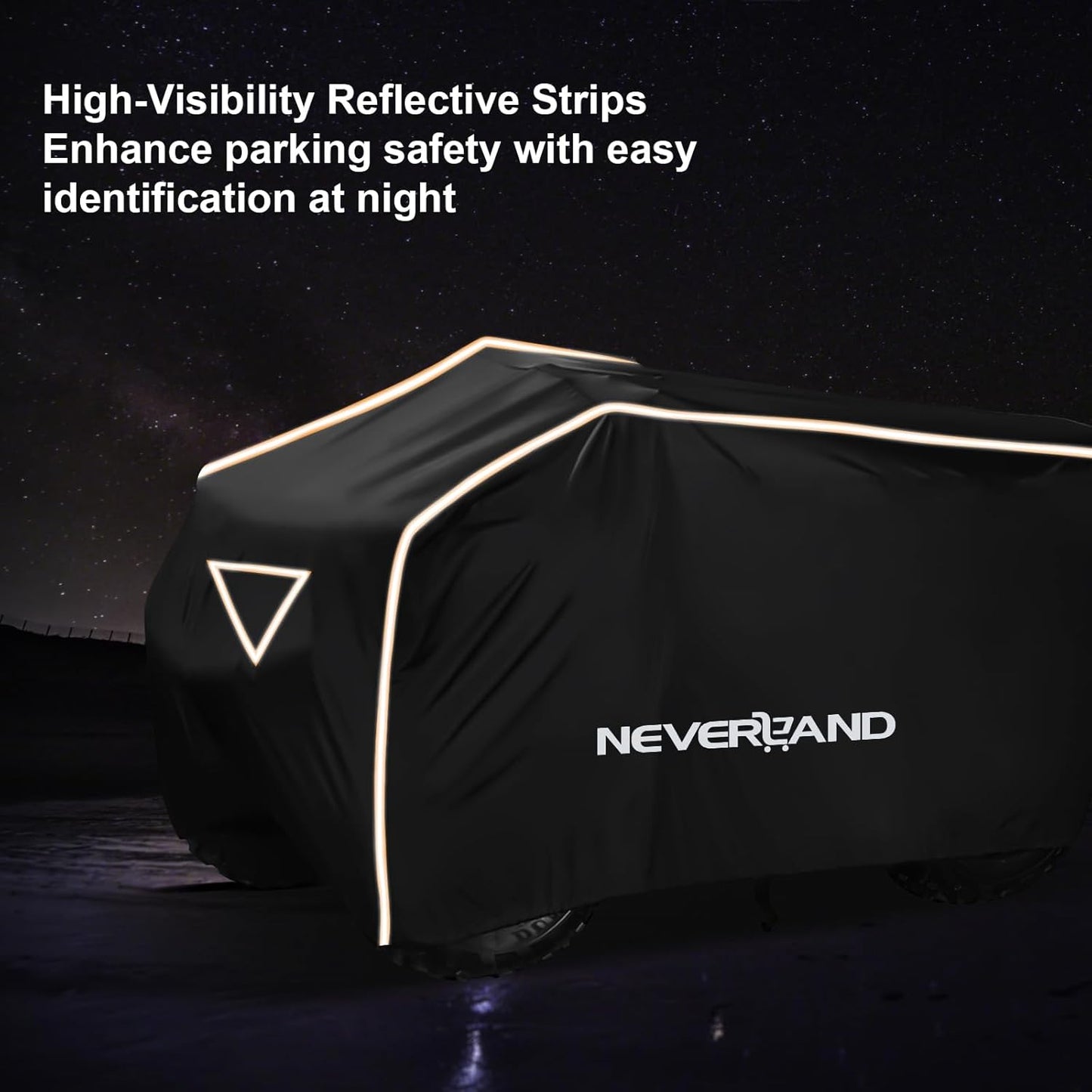 NEVERLAND ATV Cover Waterproof Outdoor - Heavy Duty ATV Covers Dustproof Anti-UV 4 Wheeler Cover All Weather Protection Four Wheeler Cover for Polaris Yamaha Suzuki Honda (Black Large)