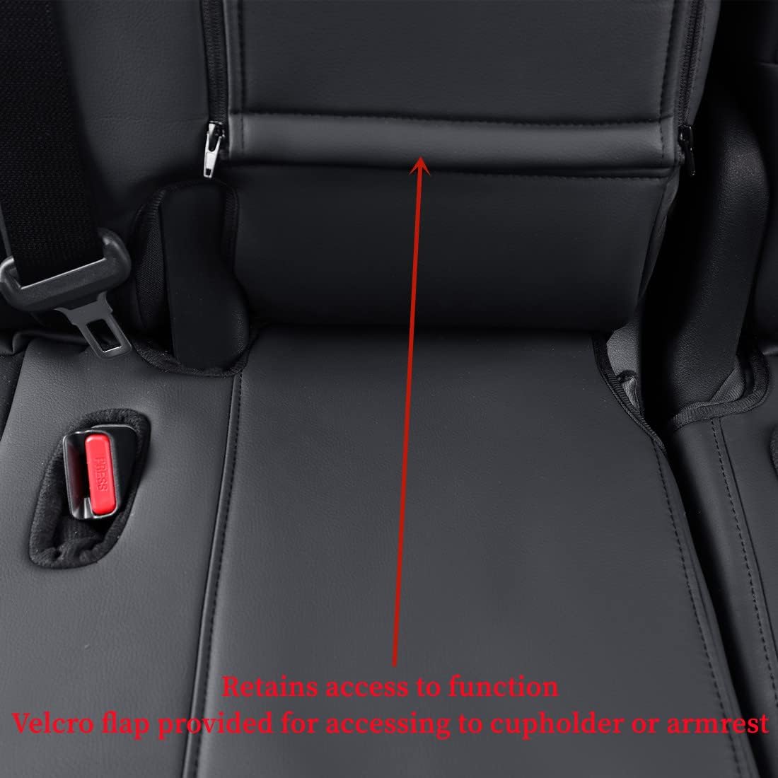 coverdream Custom Seat Covers Compatible with Select Toyota Camry SE,SE Sport,XSE 2012 2013 2014 2015 2016 2017 Models - Leatherette (Black/Red,Full Set)