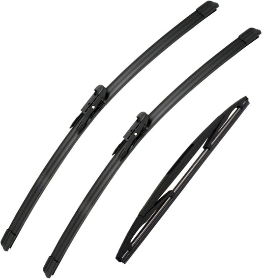 3 Wipers Set for 2008 2009 2010 2011 2012 Ford Escape, Windshield Wiper Blades Original Equipment Replacement Front and Rear- 20"/20"/12" (Set of 3) Pinch Tap