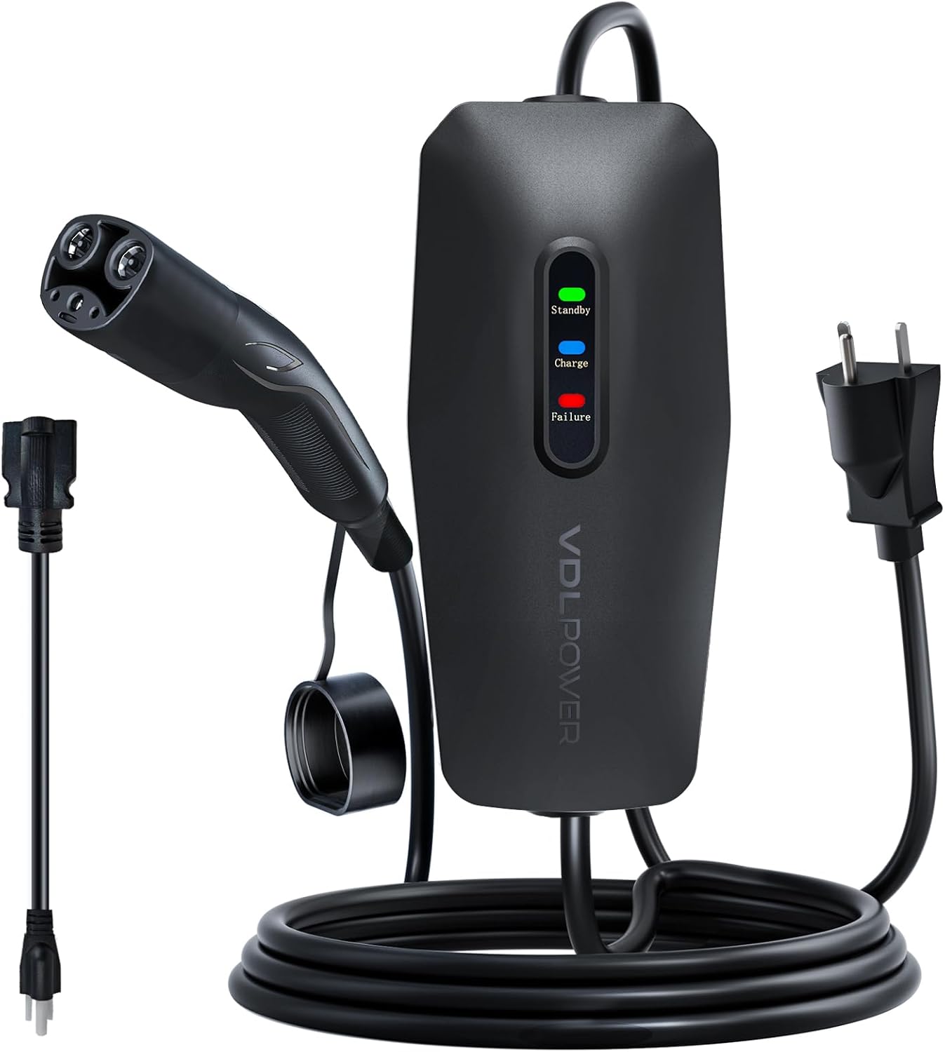 Level 1/2 EV Charger for Tesla 16Amp, Electric Vehicle Portable Charger with 20FT Cable, 3.5KW Home EV Charging Station for J1772 Electric Cars,110V-240V, NEMA 6-20 & NEMA 5-15 Plug