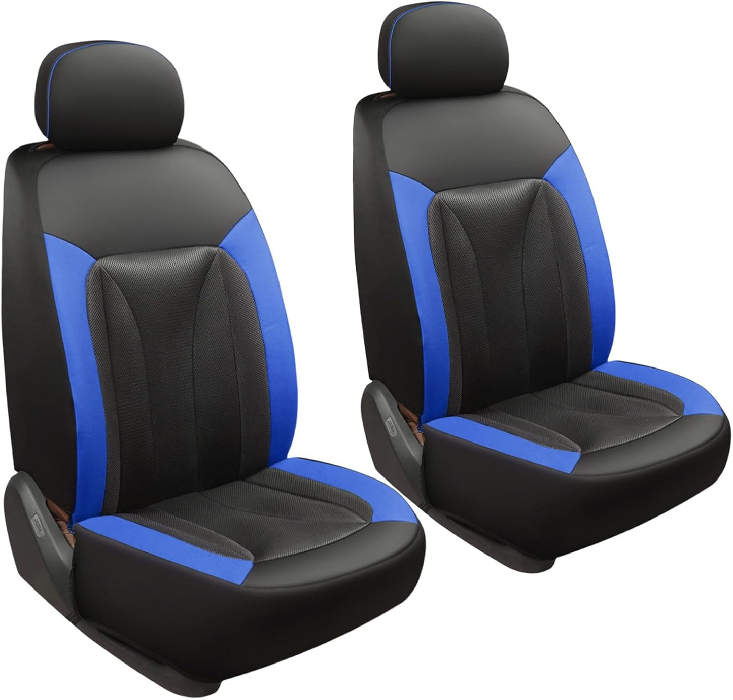 GIANT PANDA Front Seat Cover for Honda, 3D Air Mesh Bucket Car Seat Protectors Custom Fits Honda Civic Accord Pilot CRV HRV Element Passport (Blue) 2-Pack