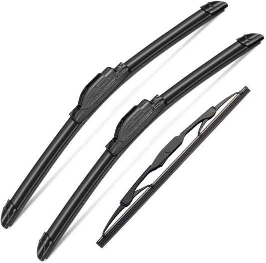 3 Wipers Set for Honda CR-V CRV 2012 2013 2014 2015 2016, Windshield Wiper Blades Original Equipment Replacement Front and Rear- 26"/16"/12T" (Pack of 3) J- HOOK