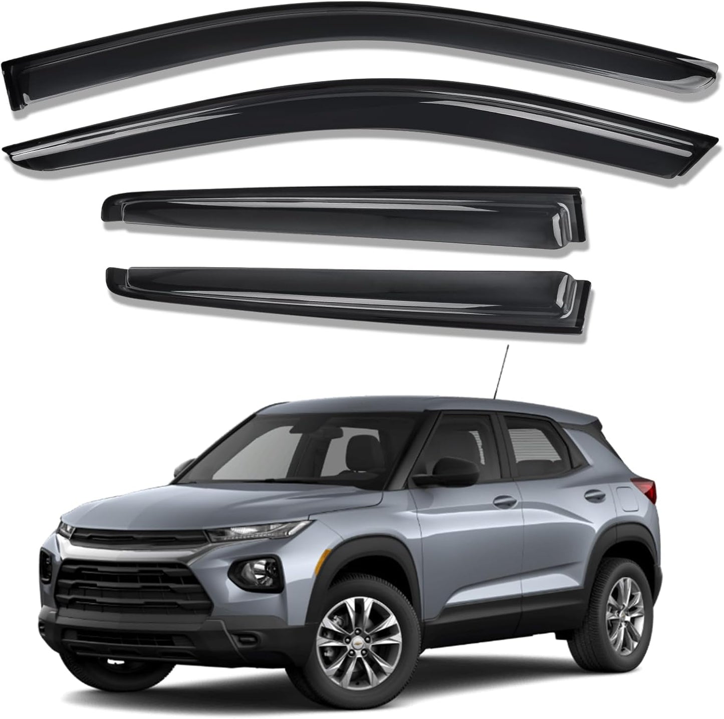 Rain Guards for Car Windows, Tape-On Window Visors Rain Guards Fit for 2018-2023 Traverse, Window Deflectors, Vent Visors for Chevy Car Accessories, 4 Pieces
