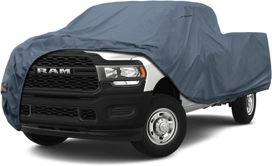 16 Layers Large Truck Cover Waterproof All Weater, Heavy Duty Pickup Truck Cover for RAM 2500 3500, Silverado 1500 2500 3500, F-Series F-250 F-350, Toyota Tundra etc. Length up to 262 inch.