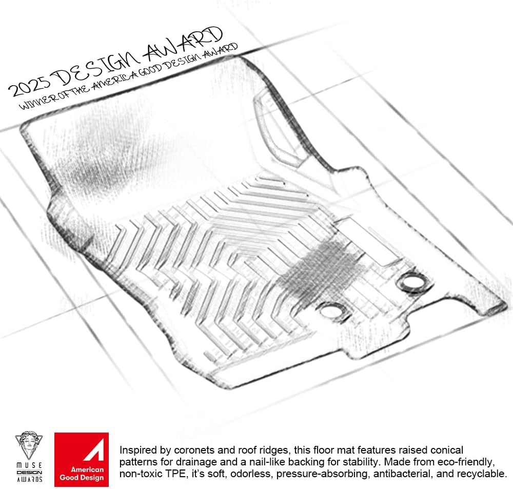 G-PLUS Floor Mats Compatible with Chevy Colorado Crew Cab 2015-2022,Fit GMC Canyon Crew Cab 2015-2022 All Weather Full Cover Protection TPE Car Floor Cargo Liners Accessories Black