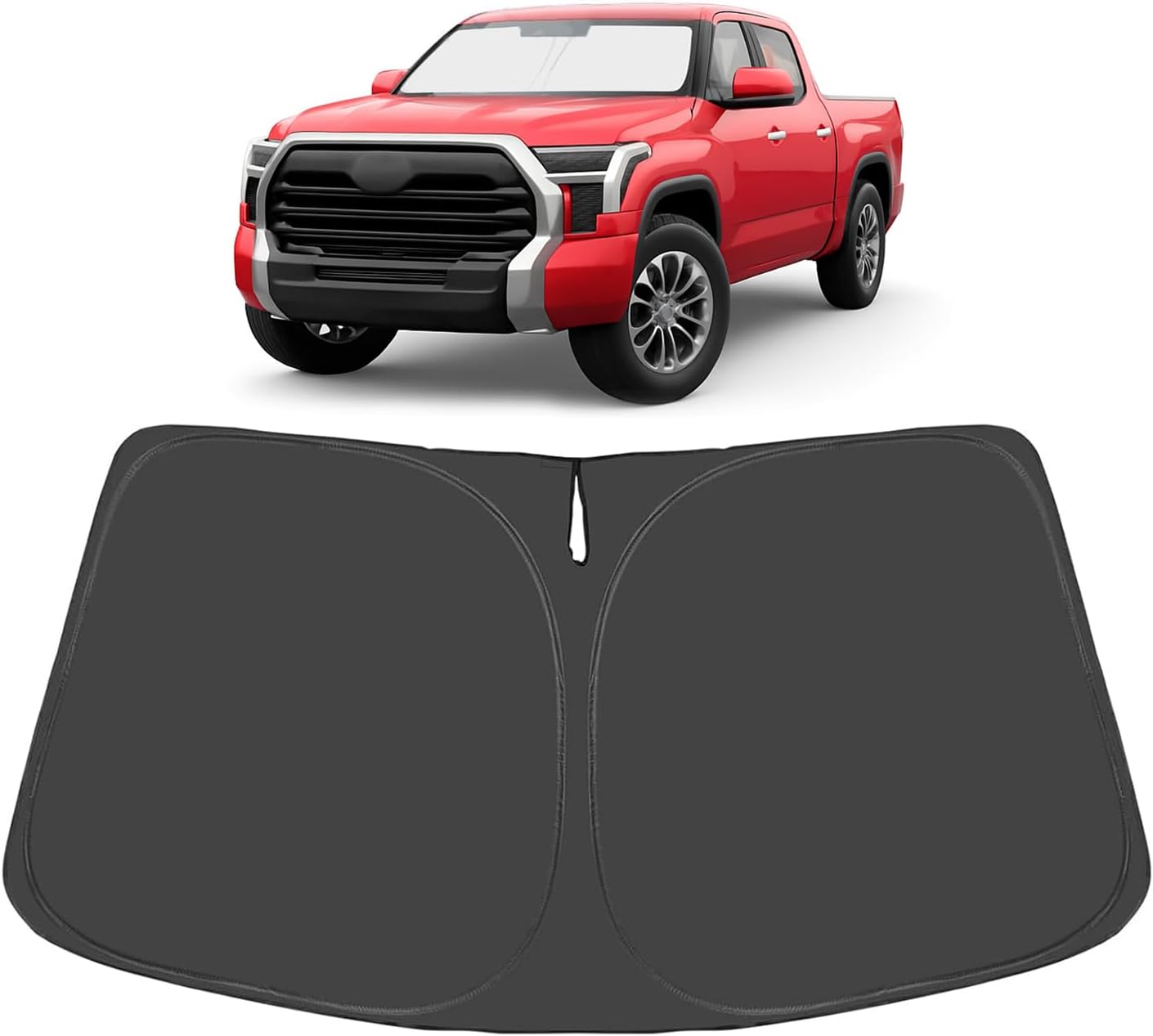 Proadsy for Tundra 2007-2021 Windshield Sun Shade 4-Layer Foldable Front Sunshade Protector Sun Visor Blocks UV Rays Keep Car Cooler