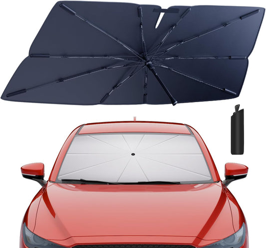 Windshield Sun Shade Umbrella: for Mazda CX-5-2017-2024 2025 - Front Custom Car Window Shades - Foldable CX5 Sunshades Block UV Keep Cool