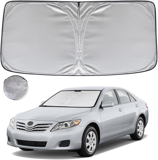 KAYZT Windshield Sun Shade for 2007-2011 Toyota Camry Foldable Sunshade Front Window Custom Fit Car Accessories