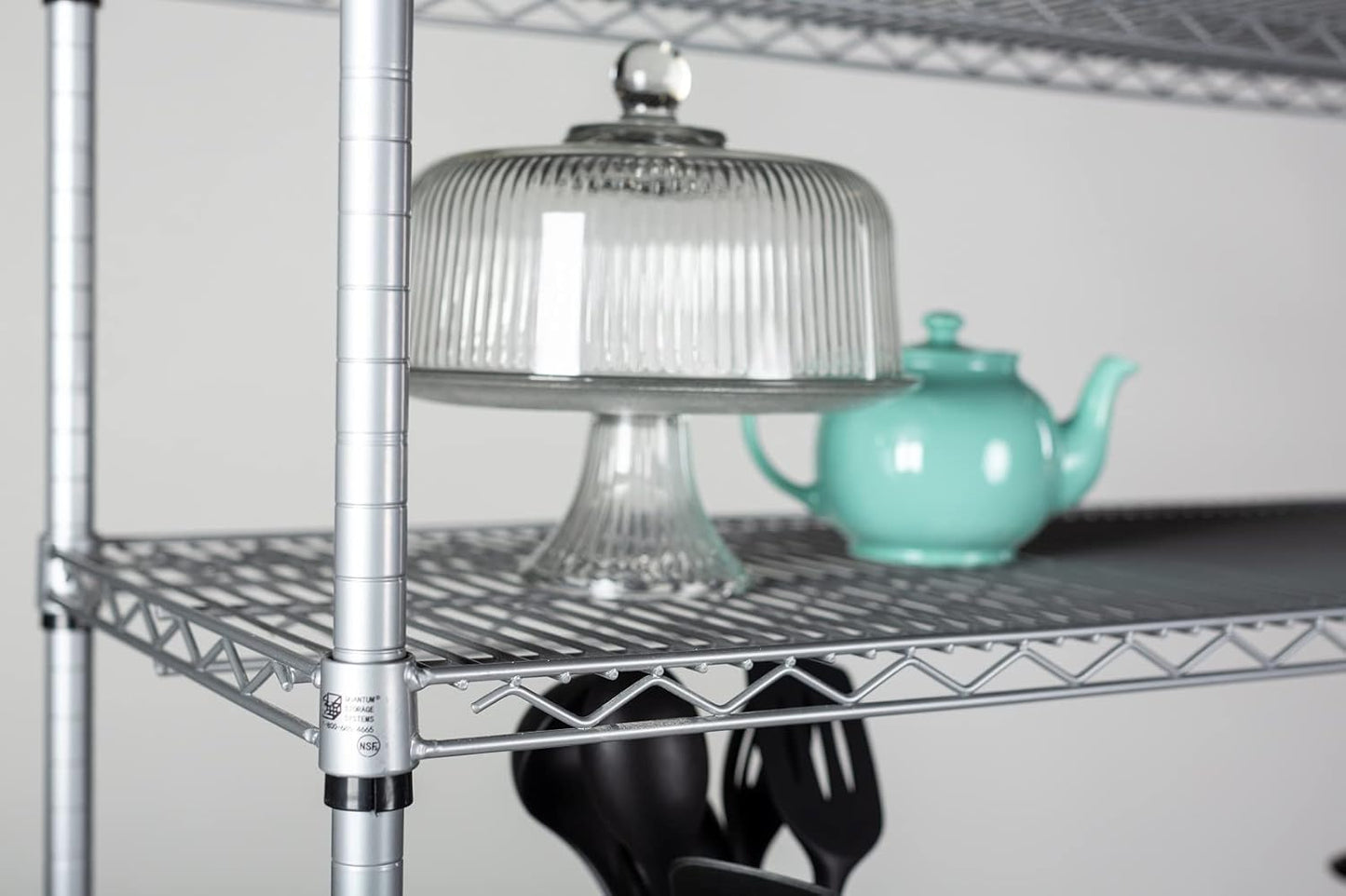 Omega 14" Deep x 30" Wide x 80" High 3 Tier Gray Starter Shelving Unit