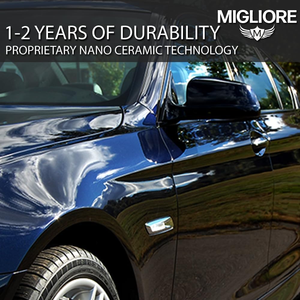 Migliore Strata Coating: High Gloss SiO2 PRO Ceramic Coating & Car Sealant │ 1-2 Years of Protection │ Apply After Car Wash Clay Bar Buffer Polisher │ Auto Marine Boat Motorcycle