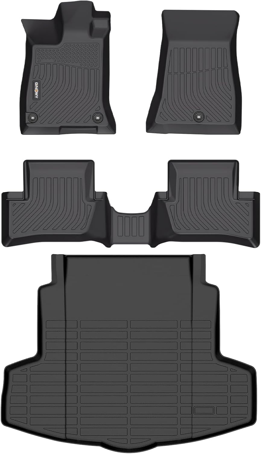 GINOWY-Floor Mats & Cargo Liner for Acura TLX 2021-2025, All Weather Car Floor Mat Rubber Liners Cargo Trunk Mat for Acura TLX Accessories