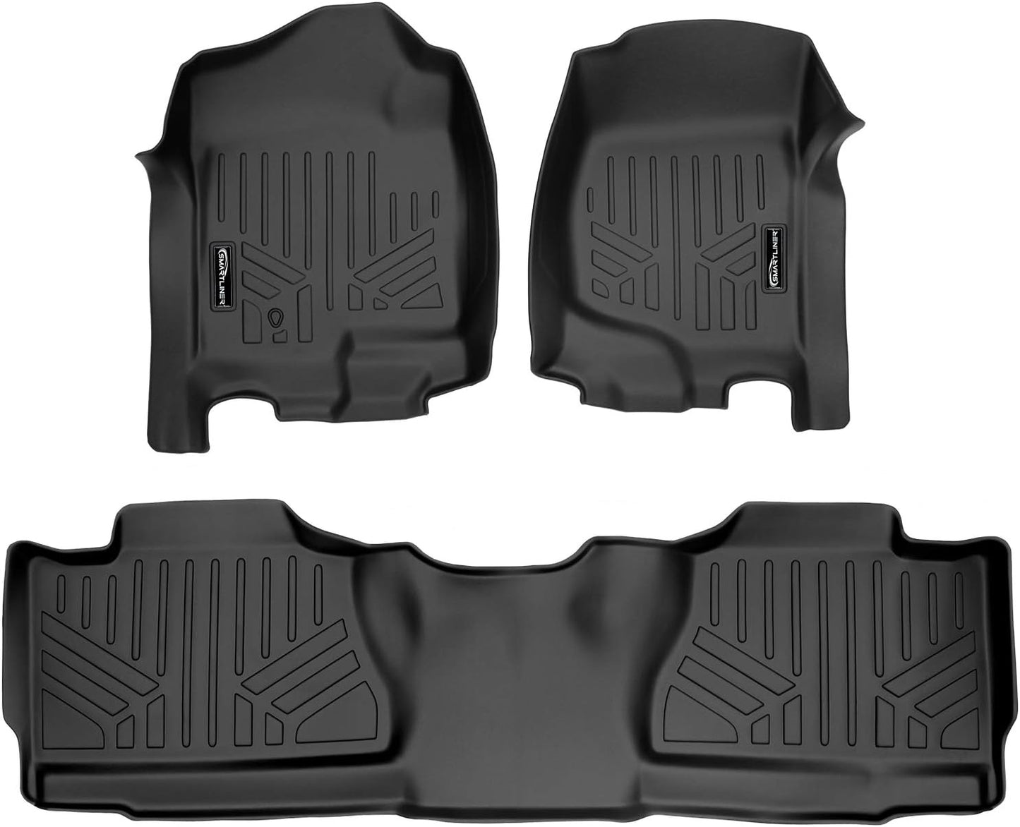 MAXLINER Custom Fit Floor Mats 2 Row Liner Set Compatible with 2007-2013 Chevrolet Avalanche