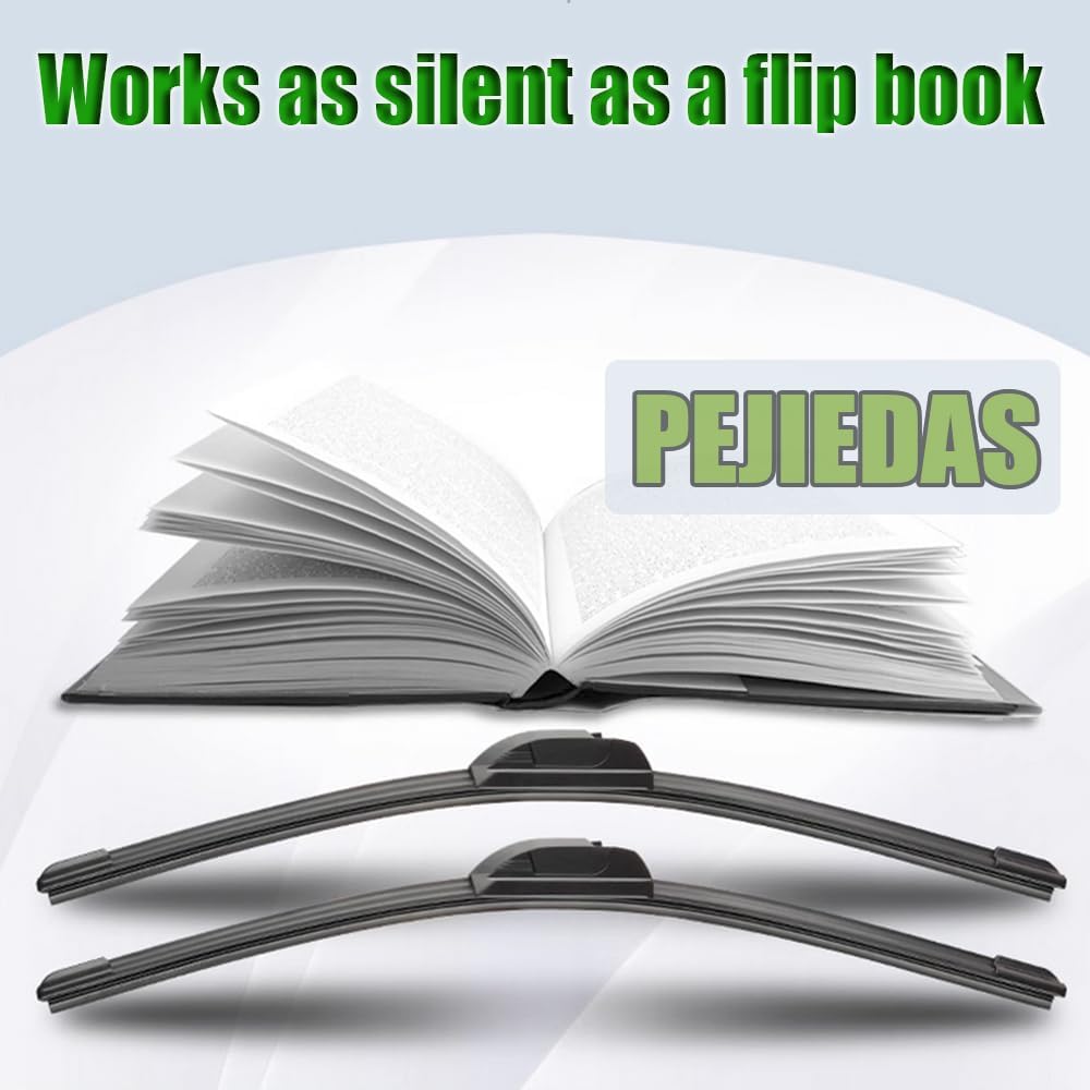 3 Wiper Blades, Front Wiper + Rear Wiper Blades for Toyota Highlander 2001-2007/Toyota RAV4 2001-2005 (22 inch + 19 inch + 12 inch) OE Original Style