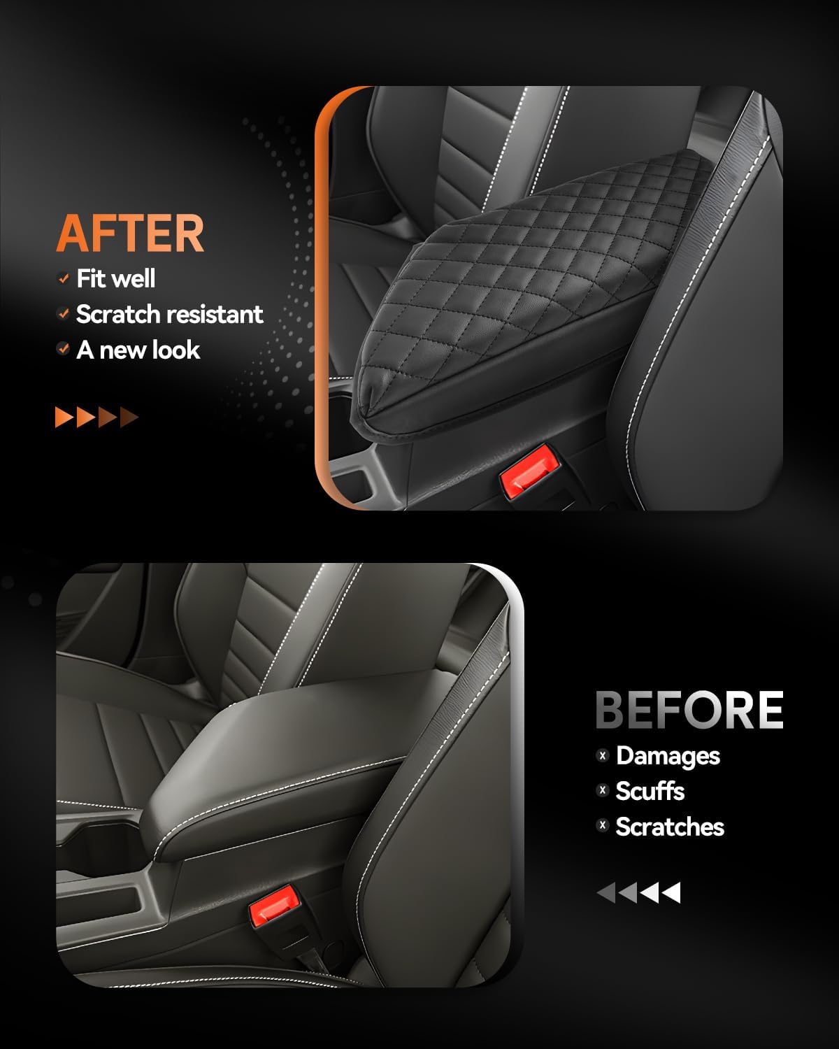 CDEFG for Volkswagen Jetta 2020-2025 Center Console Cover Armrest Box Cover for Jetta (S, Sport, SE, SEL, GLI Autobahn) 2021 2022 2023 2024 2025 Accessories Console Arm Rest Protector