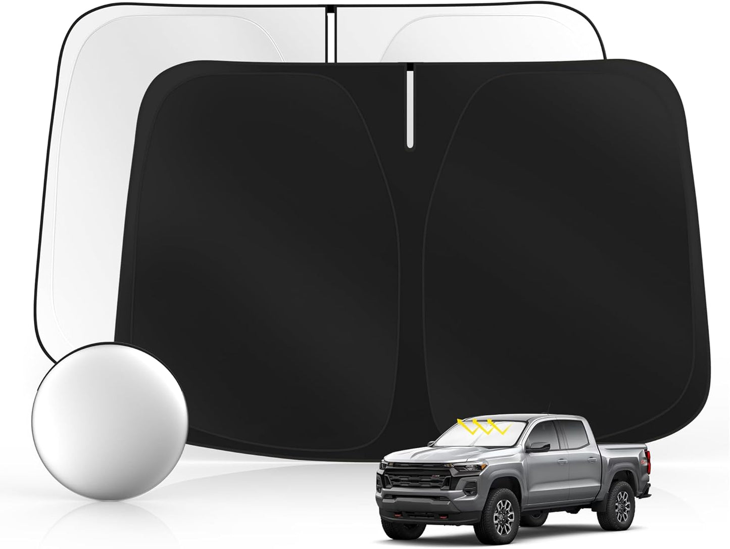 Windshield Sun Shade for Ch-evro-let Colorado 2023-2025 2026 Foldable Sunshade Custom Fit Front Window Car Interior Accessories Protector Blocks UV Rays