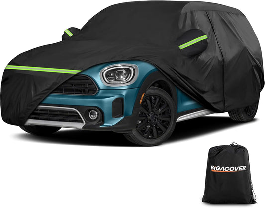 Full Car Covers for 2014-2025 Mini Cooper/Cooper S/Hardtop/Clubman/Countryman 4 Door, Car Cover Waterproof Heavy Duty All-Weather Protection with Door Zipper & Storage Bag
