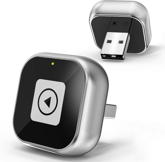 Wireless CarPlay Adapter for iPhone - Mini USB Design, Plug & Play, Auto Connect,Convert Wired to Wireless CarPlay in Seconds, iOS 10+ Compatible (2025 Upgrade) for Cars 2016+(Silver)