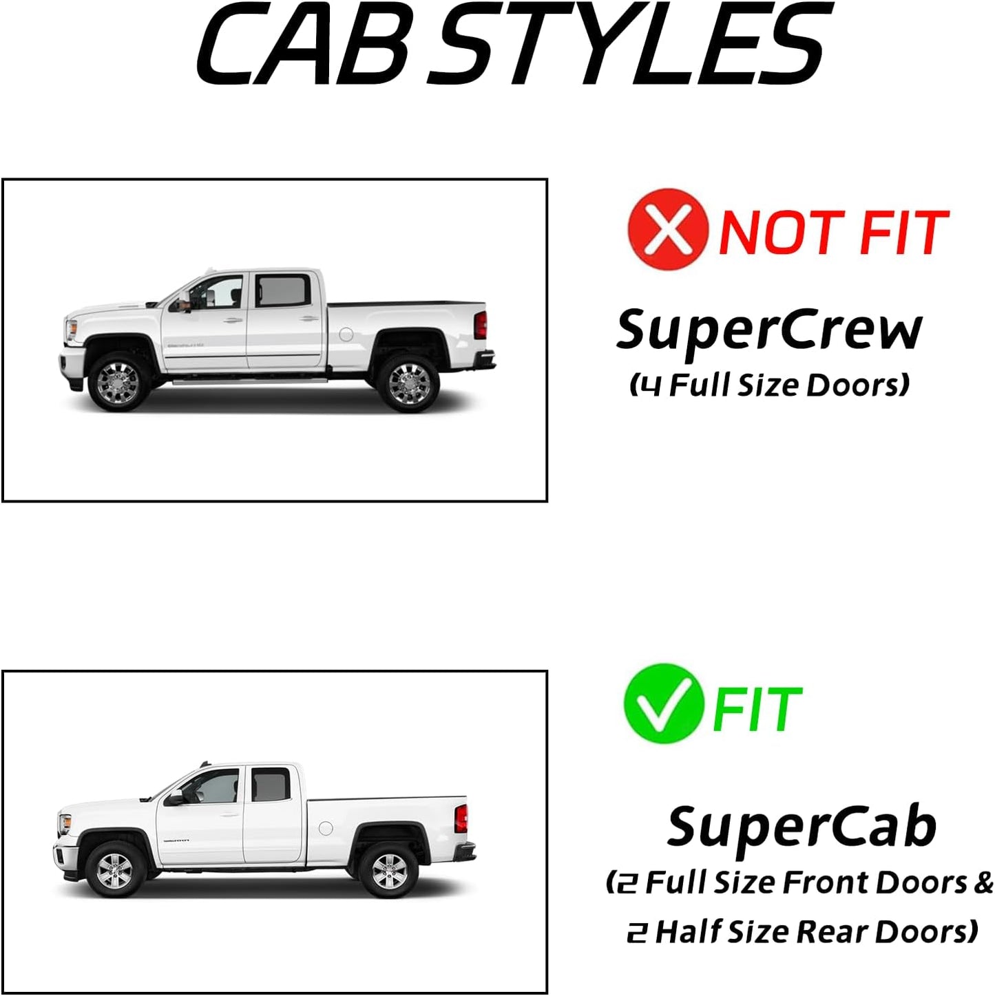 in Channel Rain Guards Fit for 2015-2020 Ford F150 Super Cab, 17-20 F150 Raptor, 2017-2023 F250 F350 F450 F550 Extended Cab Window Wind Deflectors, Vent Window Visors Shades