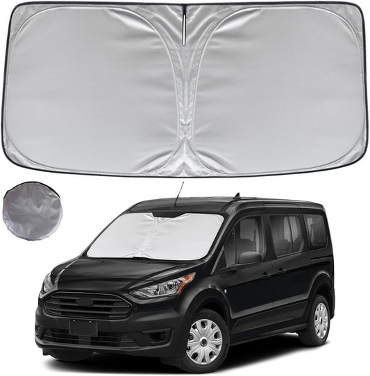 KAYZT Windshield Sun Shade for 2015-2025 2026 Ford Transit Wagon XL,Wagon XLT (Not for Transit Connect), Foldable Sunshade Front Window Custom Fit Car Accessories