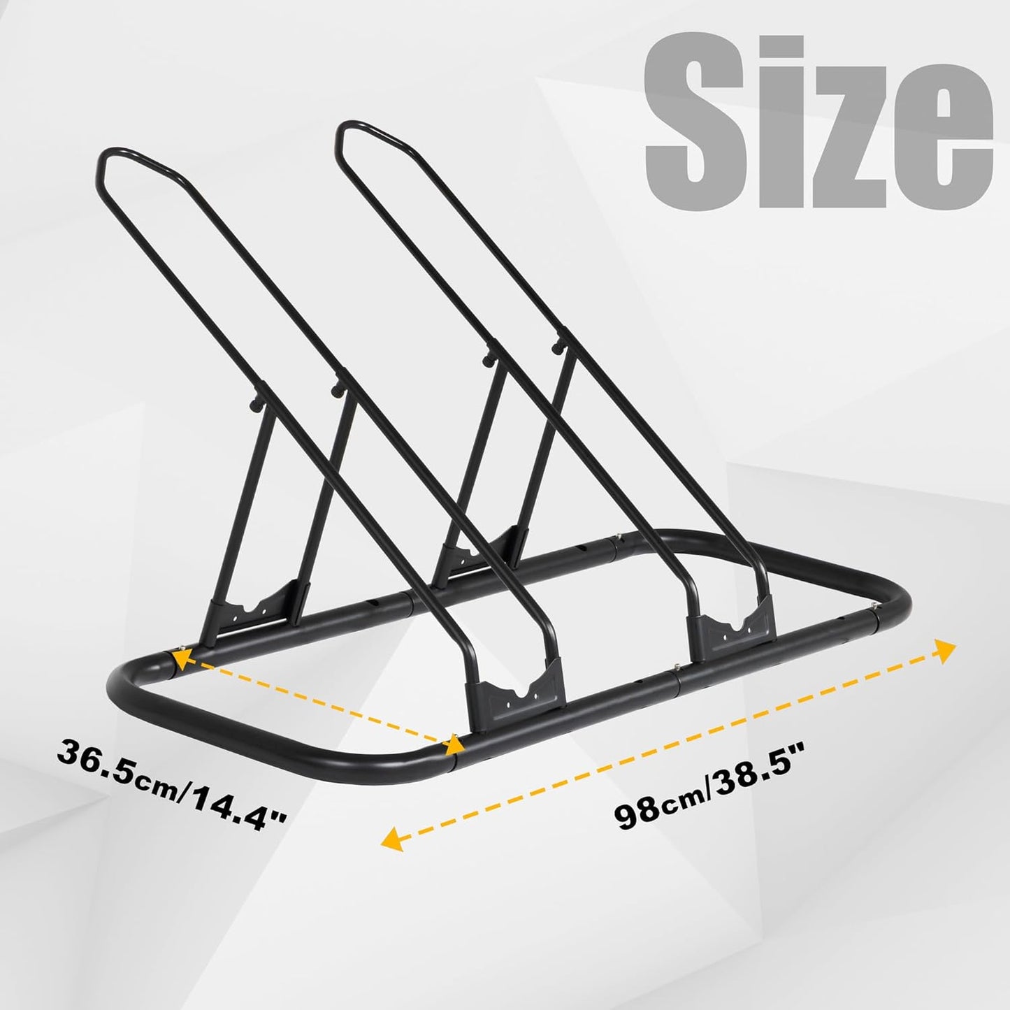 CyclingDeal Bike Rack Floor Parking Bike Stand for up to 6 Bicycles | Indoor, Home & Garage Storage Rack | Stable & Secure Bicycle Stand w/Tire Grooves Up to 29", Holding Plates & Custom Spacing