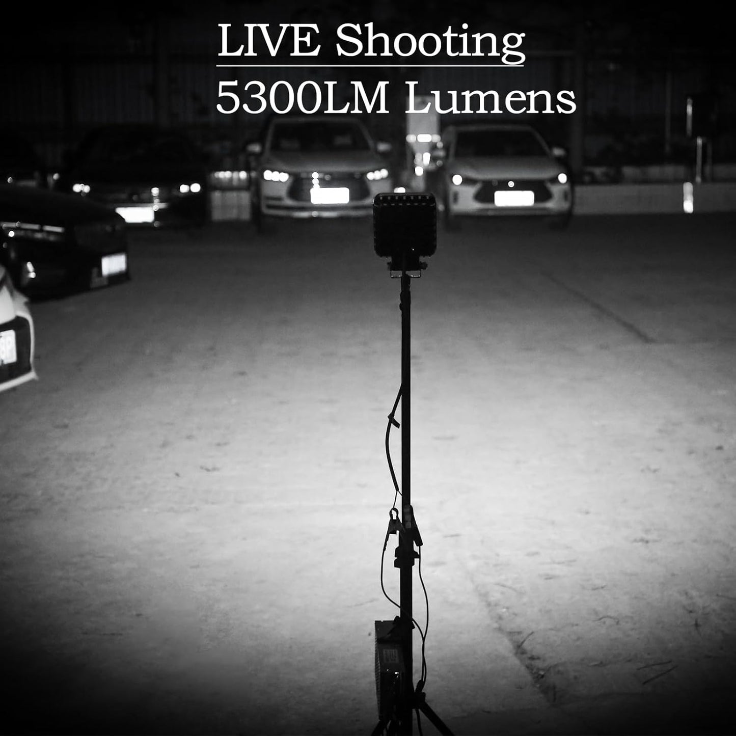 4.3" 12V LED Flood Lights 46W, 24 Volt Work Lights for Heavy Equipment Tractor Excavator Dump Truck 5300LM Waterproof, Vehicle Utility Flood UTV ATV, 4PCS