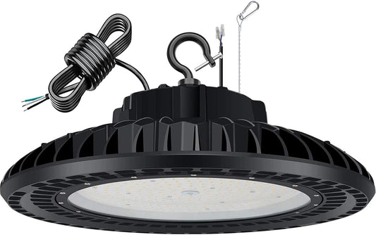 300W LED High Bay Light (𝟓𝐘𝐫𝐬 𝐖𝐚𝐫𝐫𝐚𝐧𝐭𝐲), UL&DLC Listed 41000LM Dimmable UFO High Bay Lights for Warehouse, 5000K Daylight IP65 Waterproof Commercial Bay Lighting 𝐀𝐂𝟏𝟎𝟎-𝟐𝟕𝟕𝐕