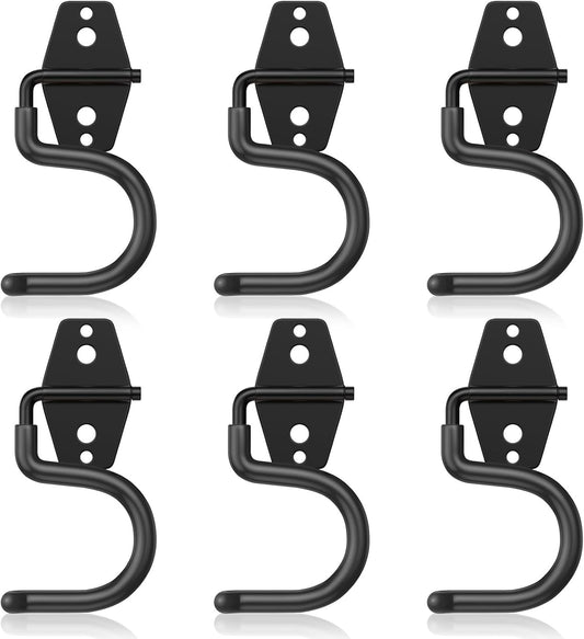 6 Pack Metal Garage Hooks, Heavy Duty S Hooks Tool Hangers for Garage Wall, Shed, Garden Storage Organizer