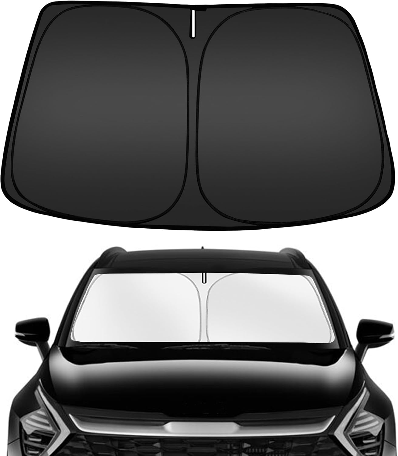 ARISMOTOR Windshield Sun Shade for Kia Sportage NQ5 2023-2025, Custom Fit Foldable Front Window Sunshade Sun Visor Protector, Block UV Rays Keep Your Car Cooler